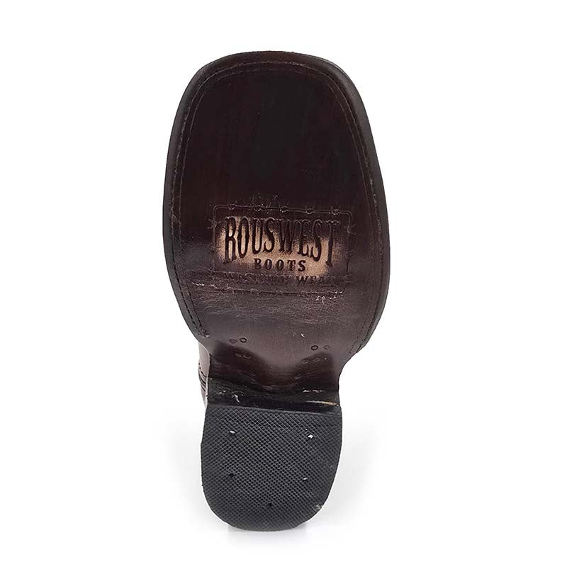 Bota Vaquera Para Dama Floreada Cafe