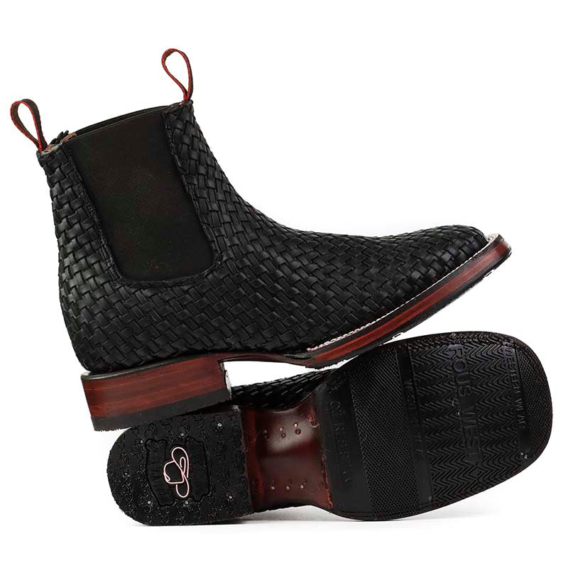 Botin Vaquero Tejido Negro